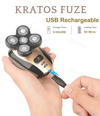 Kratos Fuze Gold edition Head and Face Shaver (USB Charging Cable)